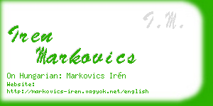 iren markovics business card